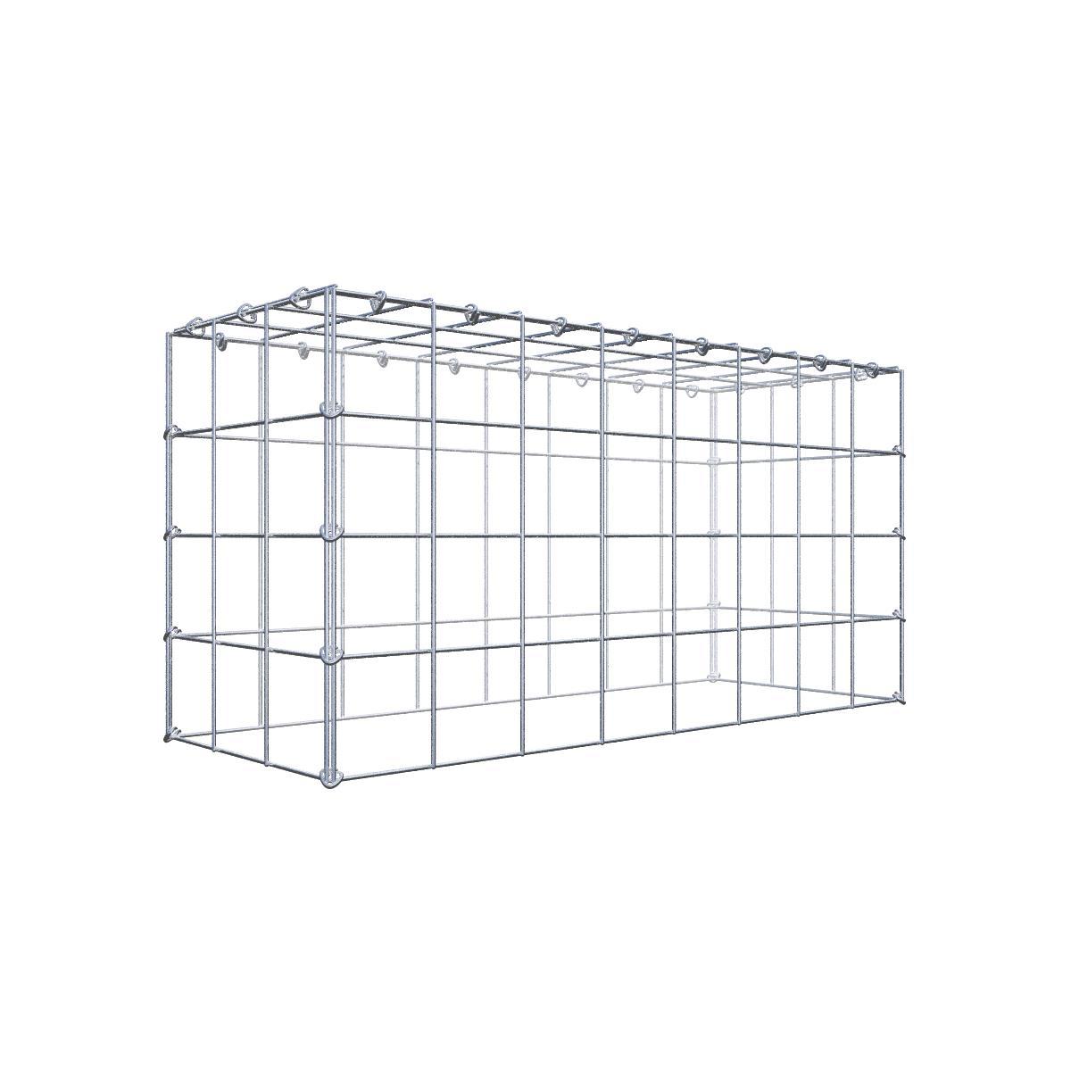 Gabionstängsel längd 97 cm, höjd 180 cm, djup 27 cm, maskstorlek 5 x 10 cm