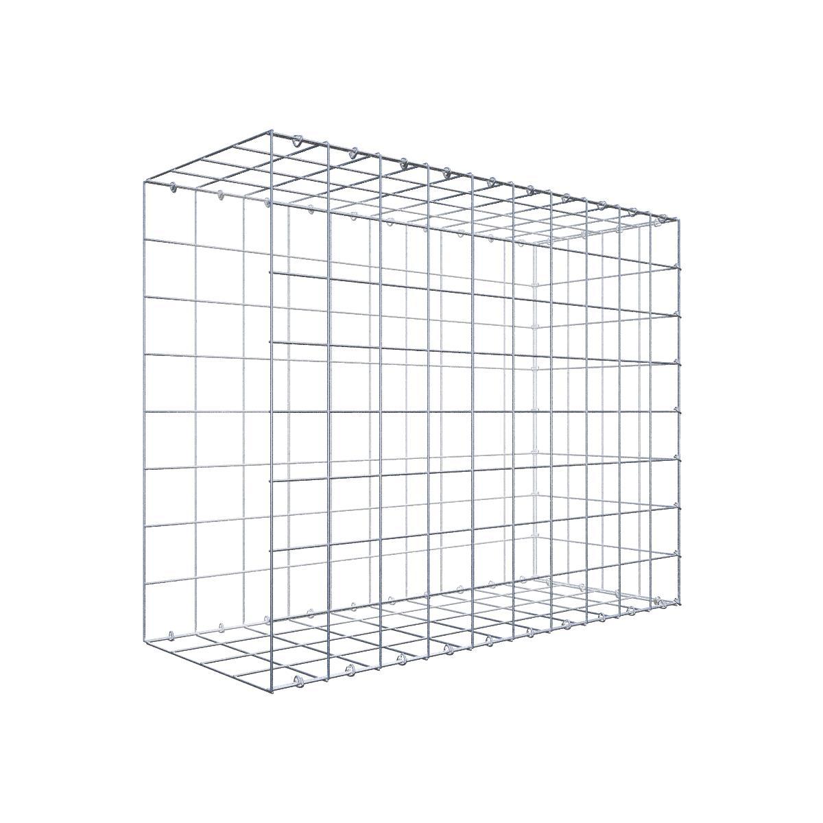 Typ 2 påbyggnadsgabion 100 cm x 80 cm x 40 cm (L x H x D), maskstorlek 10 cm x 10 cm, C-ring
