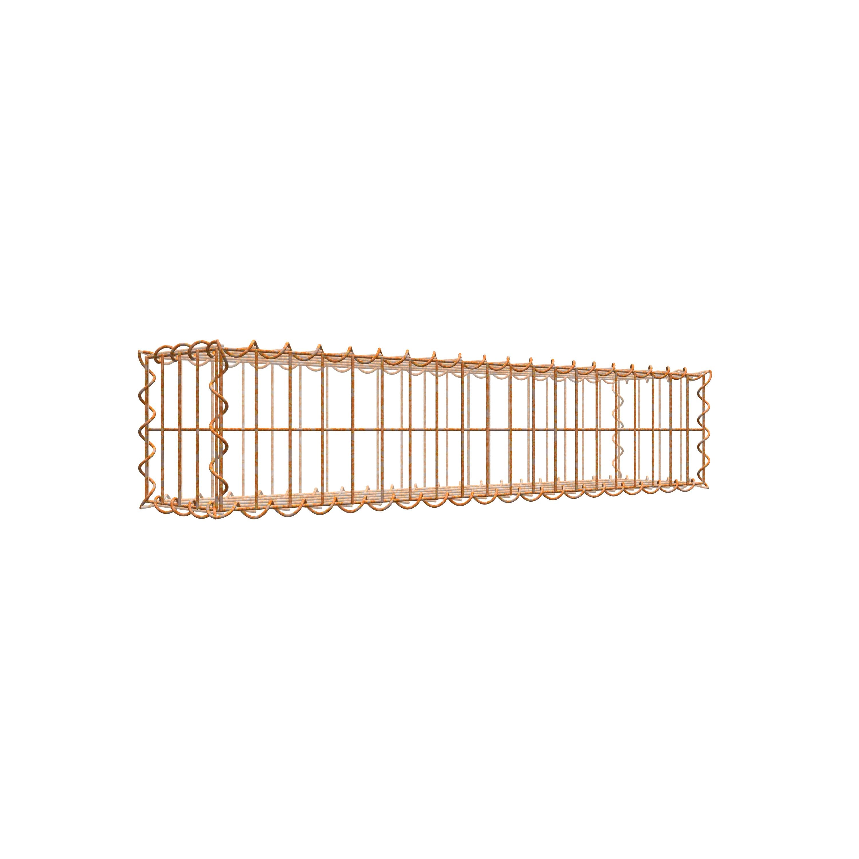 Extra gabion typ 2 100 cm x 20 cm x 30 cm (L x H x D), maskstorlek 5 cm x 5 cm, spiral