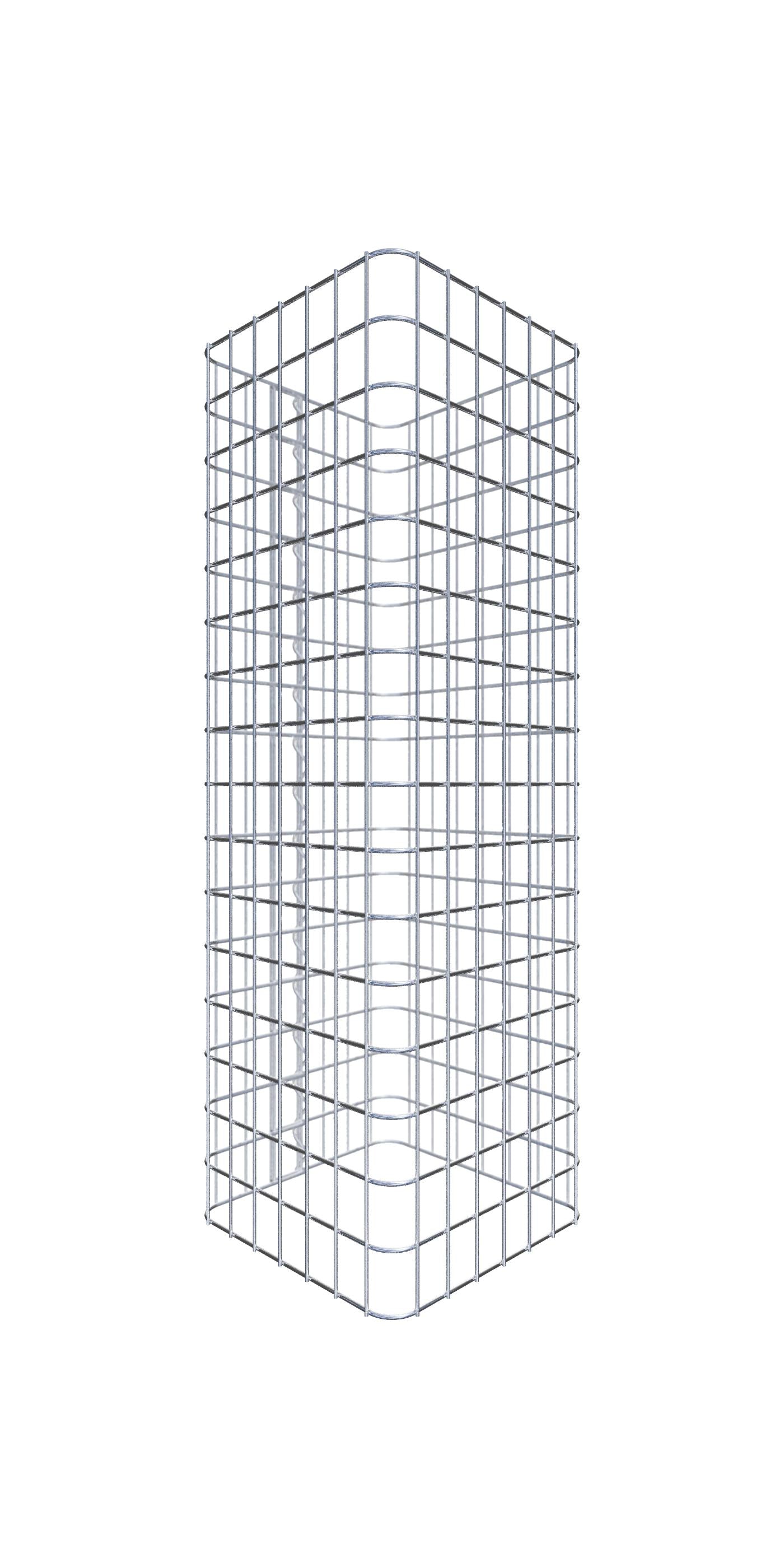 Gabionpelare, kantig 37 cm x 37 cm, 80 cm hög, MW 5 cm x 5 cm