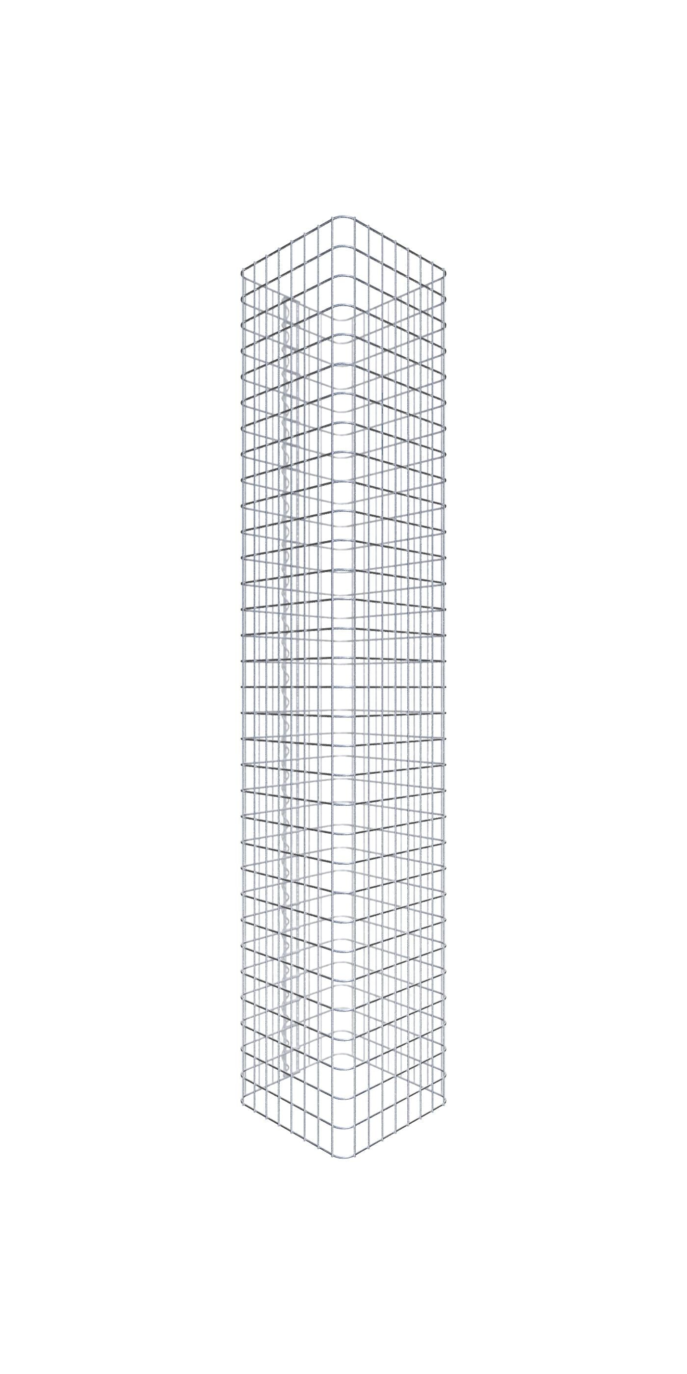 Gabionpelare, kantig 42 cm x 42 cm, 160 cm hög, MW 5 cm x 5 cm