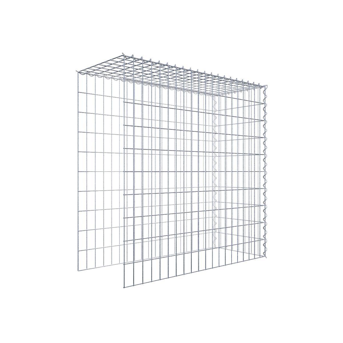 Extra gabion typ 4 100 cm x 100 cm x 40 cm (L x H x D), maskstorlek 5 cm x 10 cm, spiral