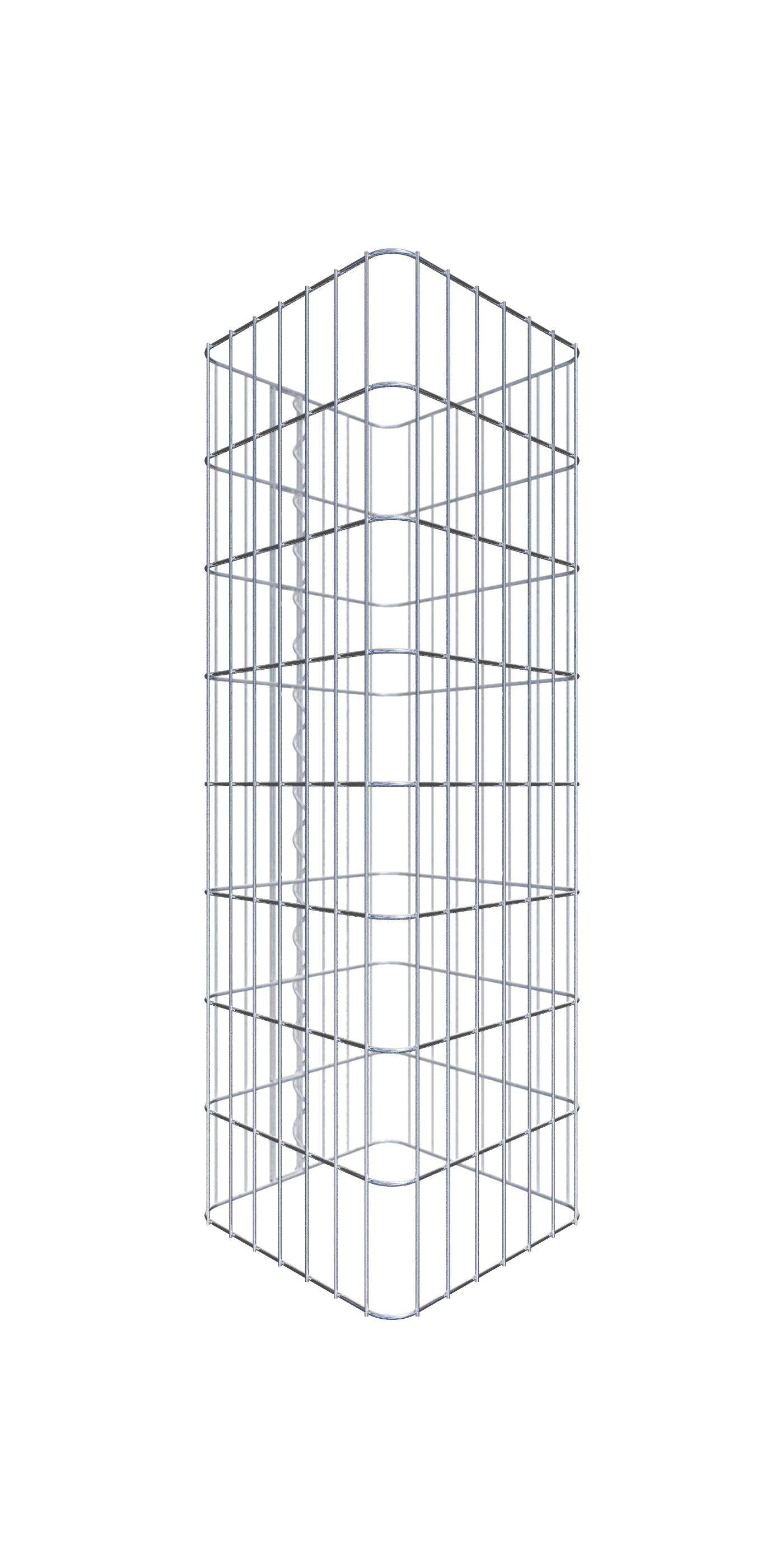 Gabionpelare, kantig 37 cm x 37 cm, 80 cm hög, MW 5 cm x 10 cm
