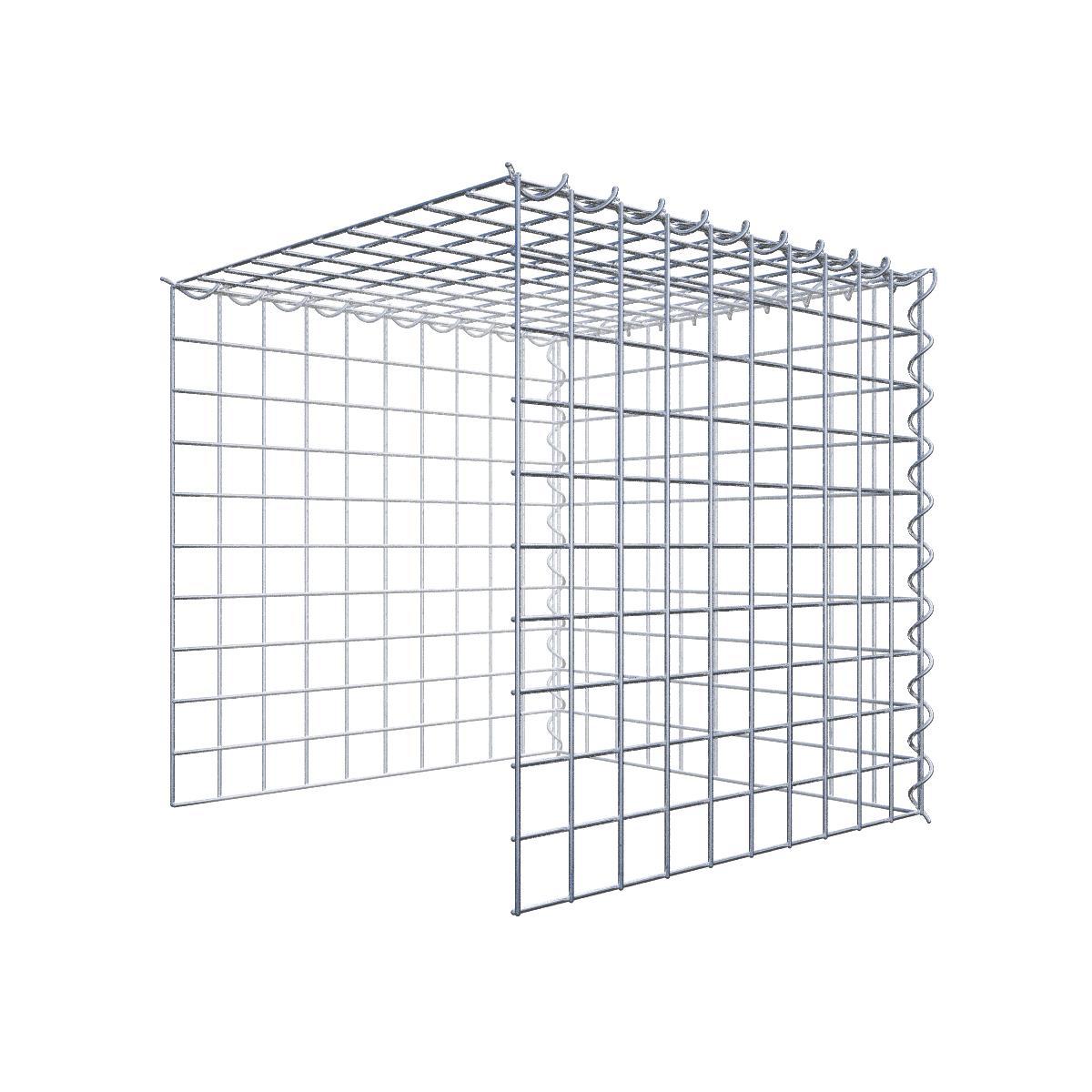 Extra gabion typ 3 100 cm x 80 cm x 50 cm (L x H x D), maskstorlek 10 cm x 10 cm, spiral
