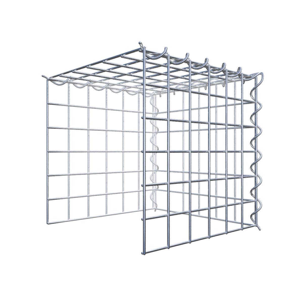 Gabion 100 cm x 20 cm x 50 cm (L x H x D), maskstorlek 5 cm x 10 cm, C-ring