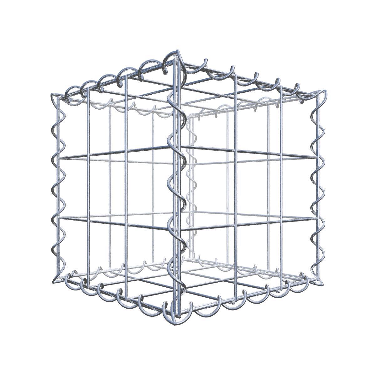 Rostig gabion 200 cm x 100 cm x 20 cm (L x H x D), maskstorlek 5 cm x 10 cm, spiral