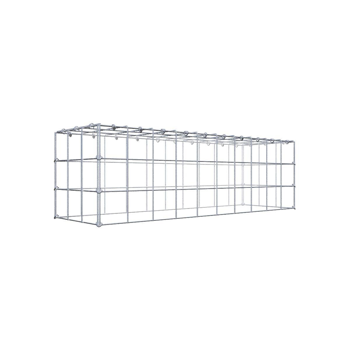 Varmförzinkad gabion 102 cm x 182 cm x 22 cm, maskstorlek 5 cm x 10 cm, försvetsad