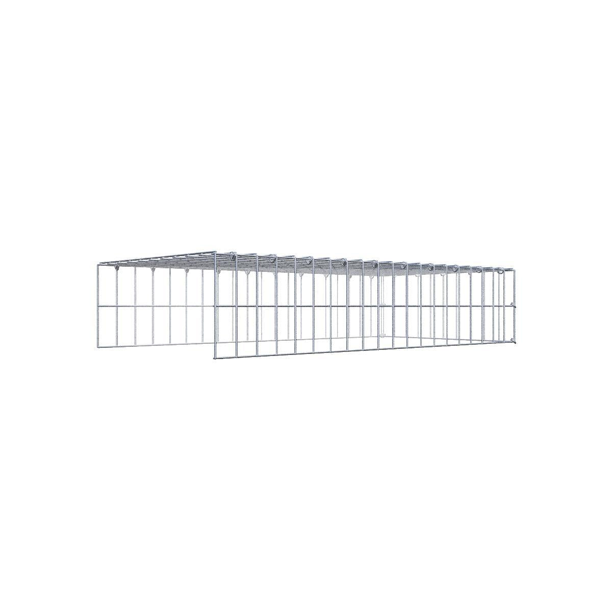 Gabion 100 cm x 70 cm x 40 cm (L x H x D), maskstorlek 5 x 10 cm, spiralring