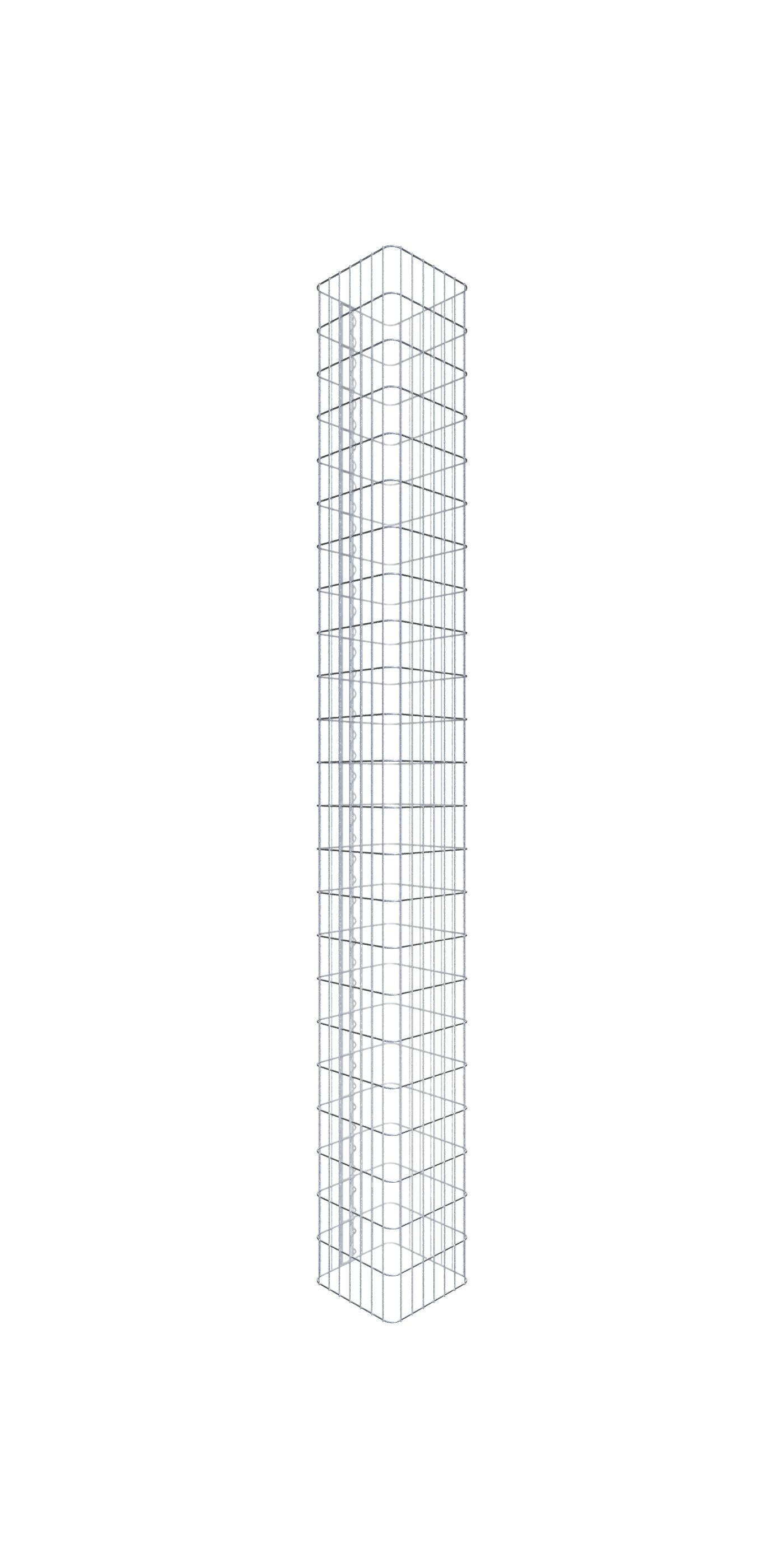 Gabionpelare vinkelrät 37 cm x 37 cm, 230 cm höjd, MW 5 cm x 10 cm