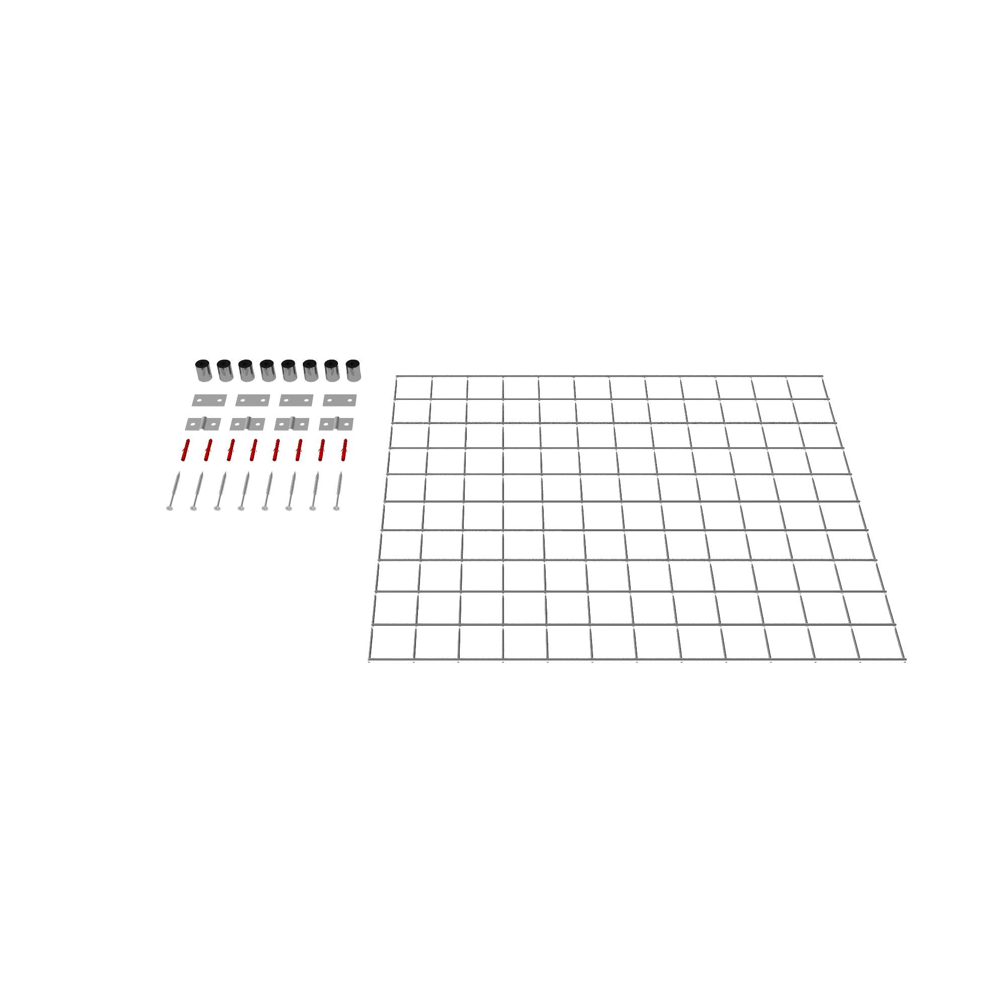 Rektangulär varmförzinkad gabionpelare, 22 cm x 22 cm, 200 cm hög, MW 5 cm x 10 cm