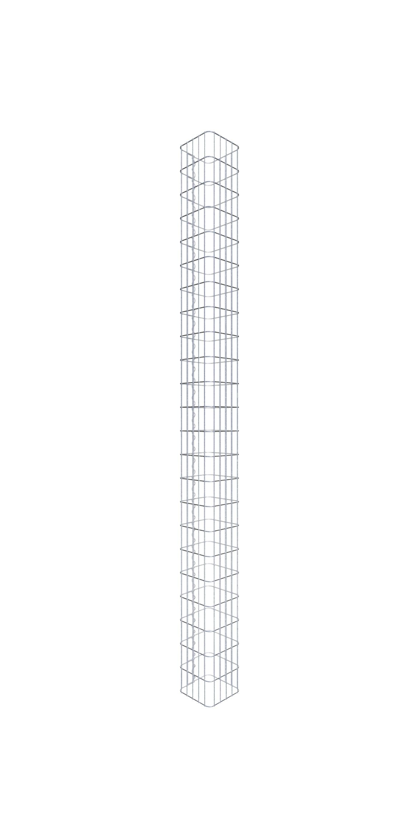 Gabionpelare vinkelrät 27 cm x 27 cm, 230 cm höjd, MW 5 cm x 10 cm