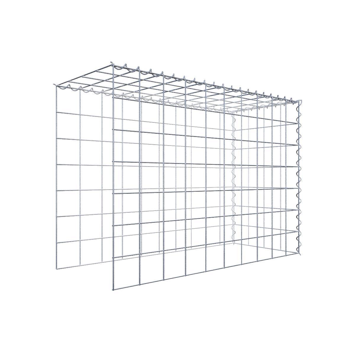 Extra gabion typ 4 100 cm x 70 cm x 40 cm (L x H x D), maskstorlek 10 cm x 10 cm, spiral