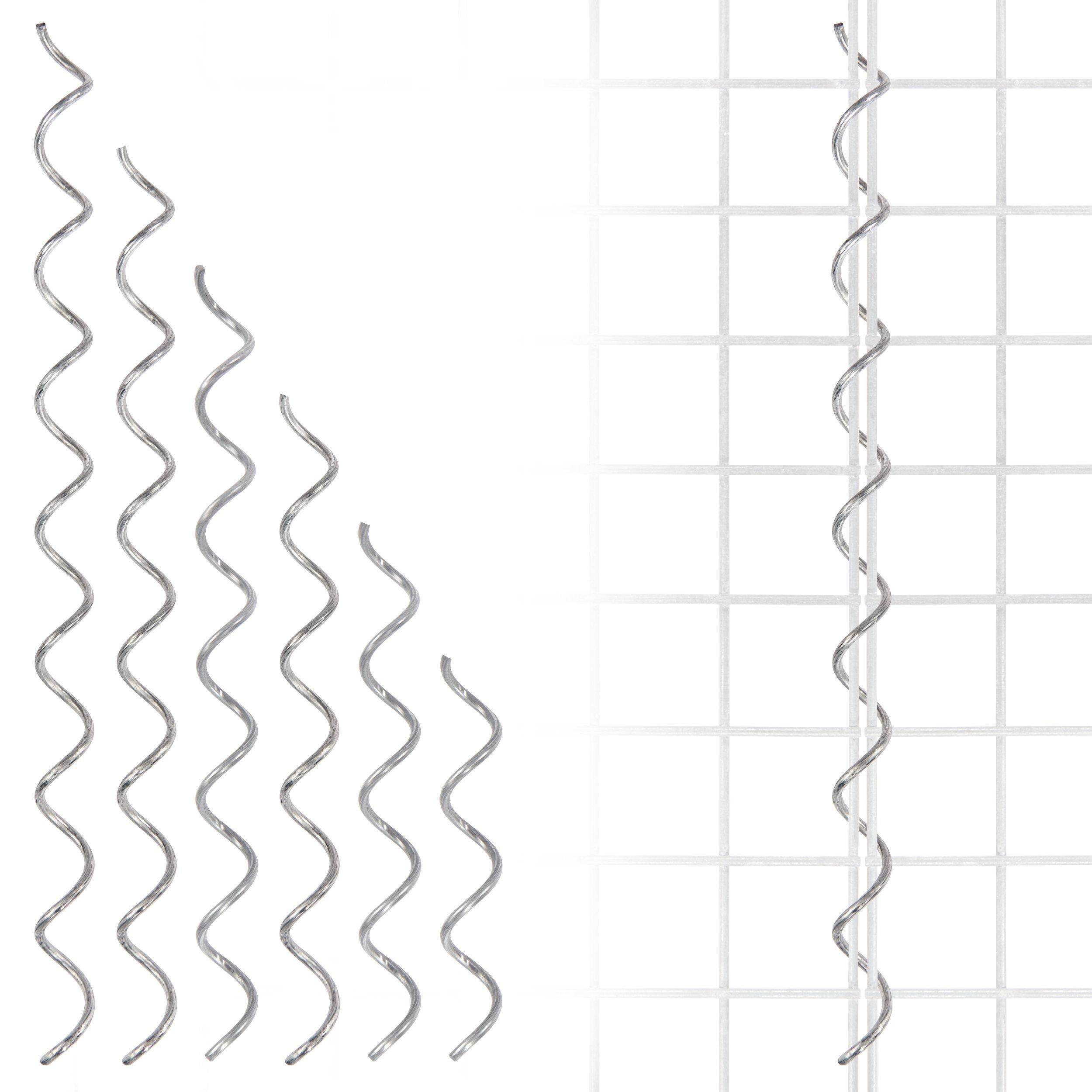 Grön gabion med fleece 100 cm x 100 cm x 40 cm (L x H x D), maskstorlek 10 cm x 10 cm, spiral
