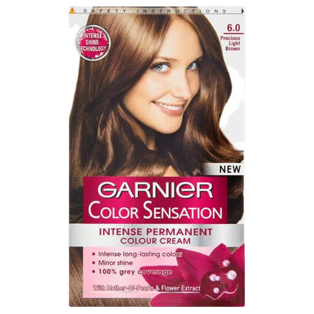 Garnier Color Sensation Intense Permanent Colour Cream - 6.0 Light Brown