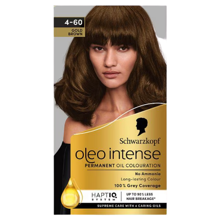 Schwarzkopf Oleo Intense Gold Brown Permanent Hair Dye 4-60