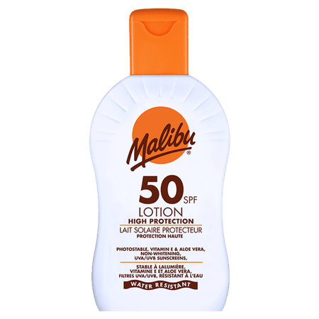 Malibu SPF 50 HÃ¸j Beskyttelse Vandresistent Solcreme - 200 ml