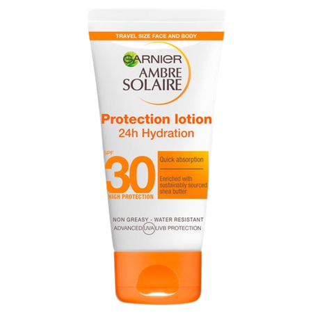 Garnier Ambre Solaire 24H Hydration SPF 30 Solbeskyttelse Lotion - 50 ml
