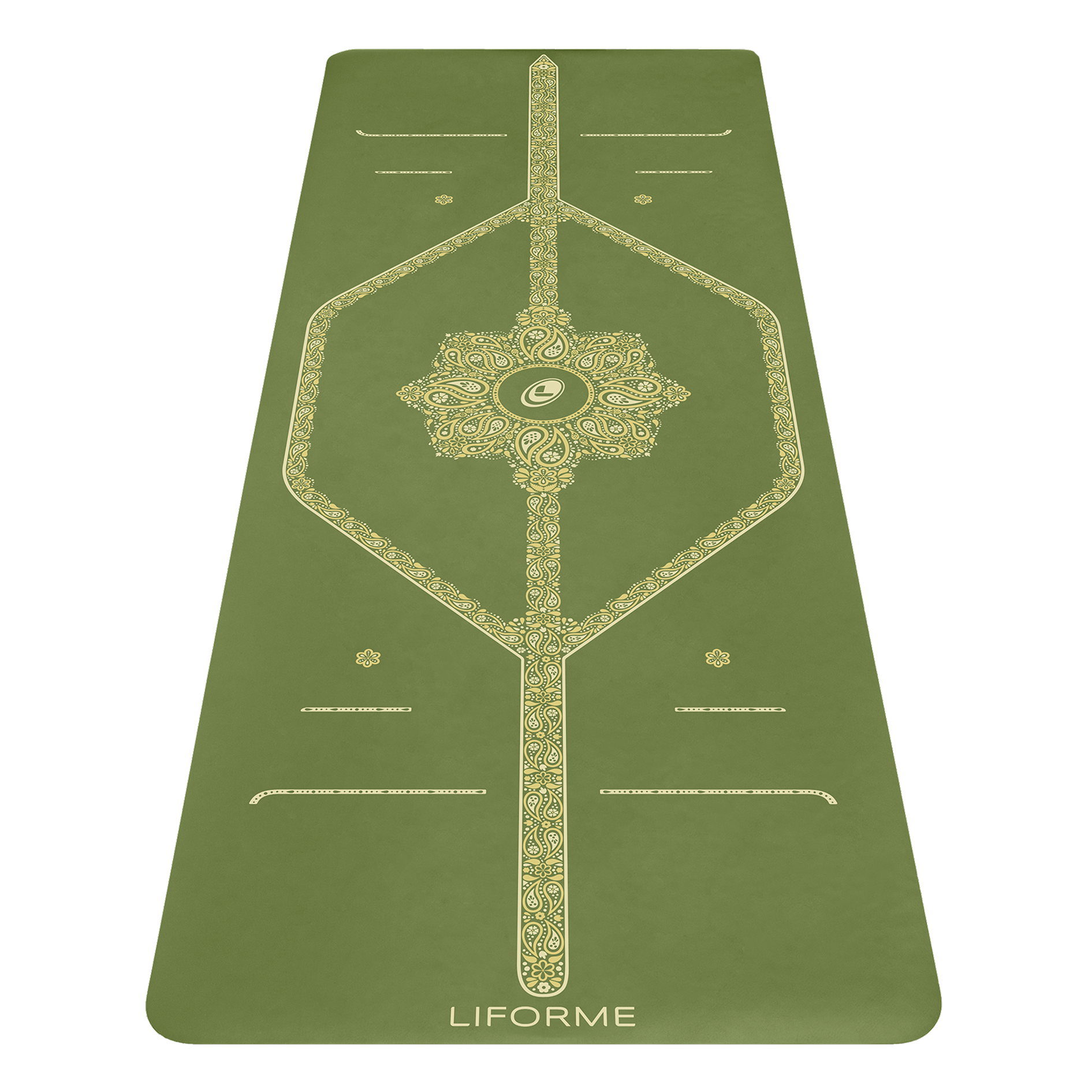 Liforme Paisley Passion Yoga Mat - Olive