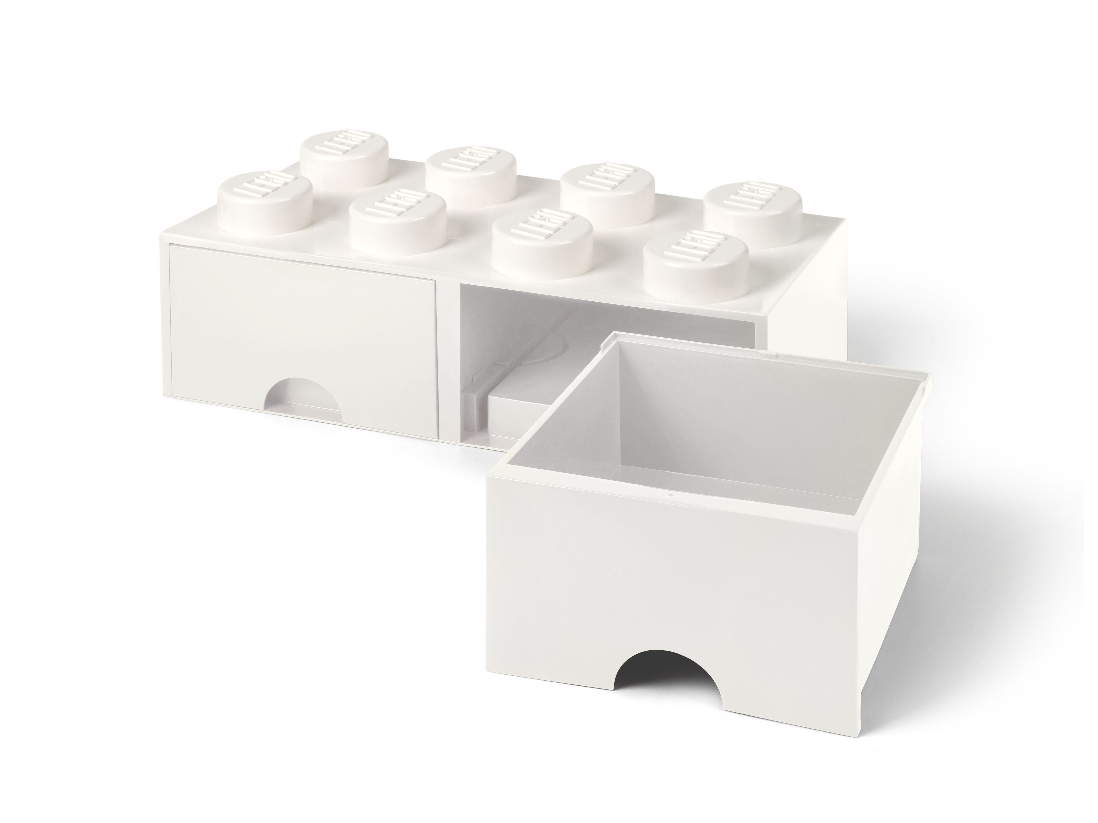 8-Stud Brick Drawer - White