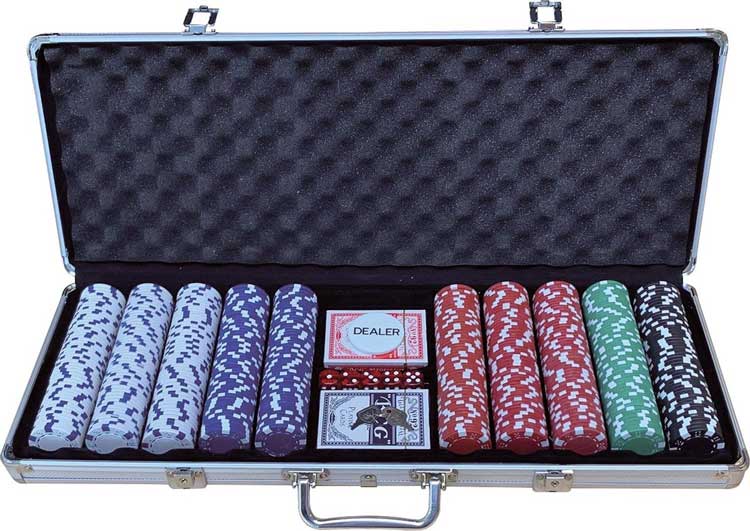 500 Poker Chip set in aluminum case -  Bluffing game|Card game