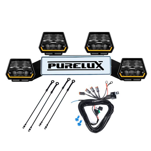 Auxiliary light PURELUX Panther 5 - Round / 15 cm / 90W / Ref. 12.5, 5 pcs - Complete set (WRC)