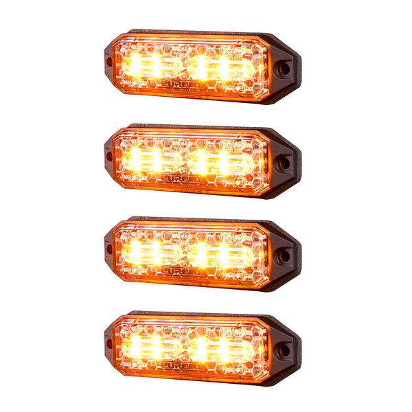 Warning light PURELUX Strobe Slim HD - 12/24V / 15W / 98 mm, 10 pcs