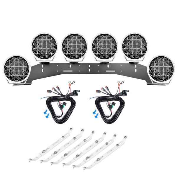 Auxiliary light PURELUX 770 White - Round / 18 cm / 130W, 5 pcs - Complete set (WRC)