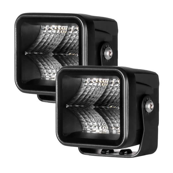Work light PURELUX Terrain Black Square Flood - 7 cm / 20W / Wide, 20 pcs