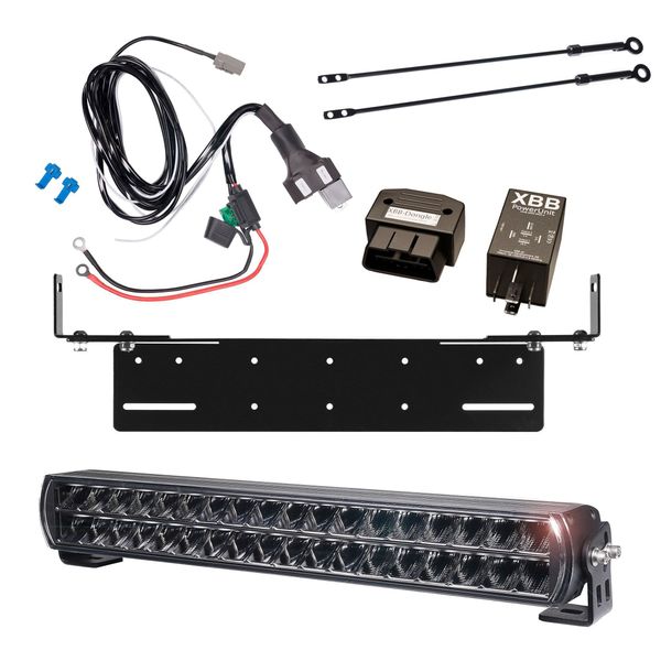 Led bar PURELUX Major S530 V3 - Straight / 53 cm / 216 W / Ref. 50, 1 pc - Complete set with license plate holder