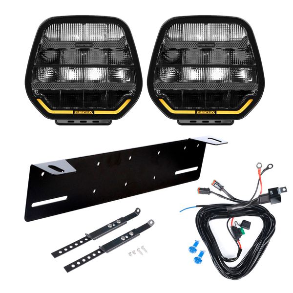 Auxiliary light PURELUX Panther 7 - Round / 18 cm / 128W / Ref. 20, 5 pcs - Complete set (WRC)