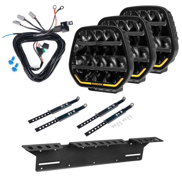 Auxiliary light PURELUX Panther 9 - Round / 23 cm / 210W / Ref. 25, 2 pcs - Complete set