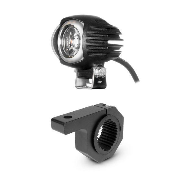 Motorcycle lamp Purelux SMAL15 - 6 cm / 15 W, Light + Tube clamp (42-51 mm)