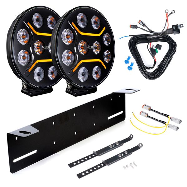 Auxiliary light STRANDS Dark Knight Intense 9 V2 - Round / 22 cm / 150W / Ref. 45, 2 pieces