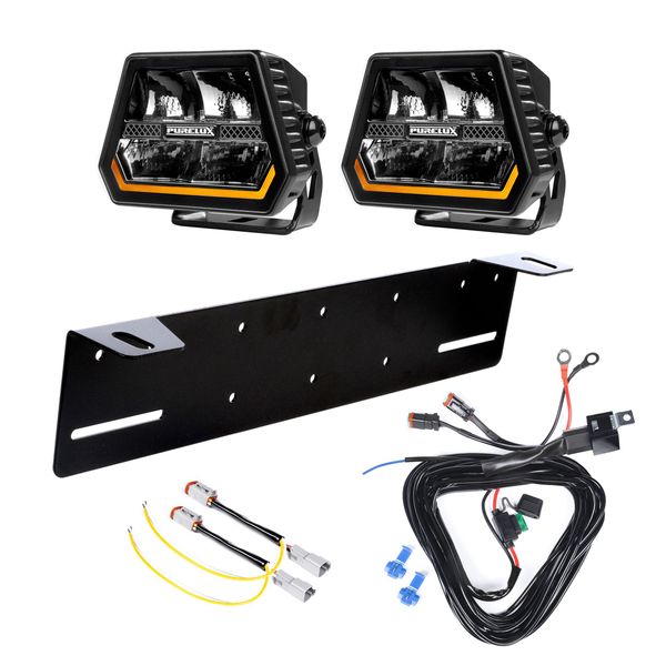 Auxiliary light PURELUX Panther Alpha 60 - 12 cm / 60W / Spot, 4 pcs - Complete set