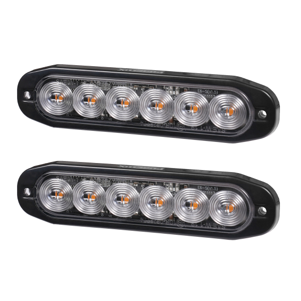 Warning light PURELUX Strobe Ultra Slim - 12/24V / 12W / 118 mm, 2 pcs