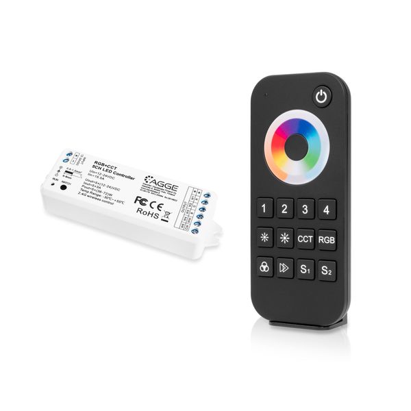 LED strip remote control AGGE RGB+CCT Touch Wheel, RF 2.4 GHz, Remote control only