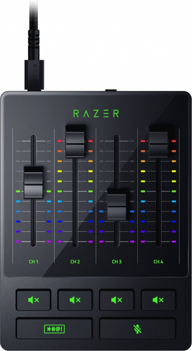 Razer Audio Mixer - All-in-one Analog Mixer for Broadcasting and Streaming - Analog Audio Mixer - 4-channel Interface with Mute Buttons - XLR Input with Preamp
