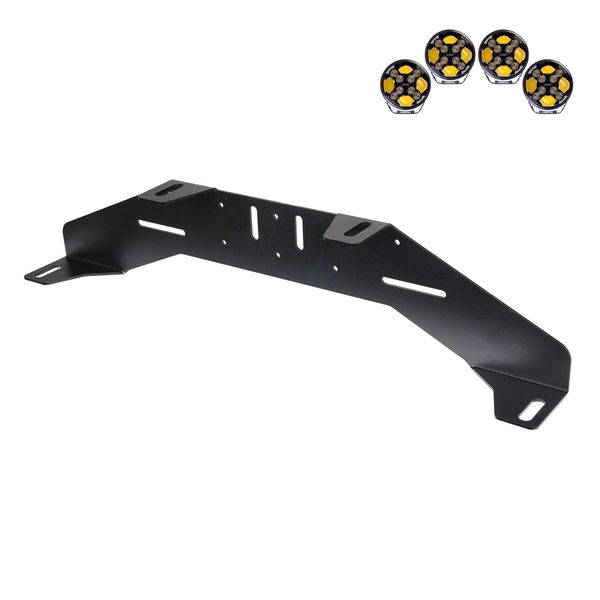 Auxiliary light holder PURELUX WRC, 4 lights (max. 230 mm), Black