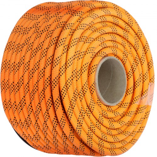 VEVOR Cuerda de Poliéster Trenzada Doble 11,1 mm x 61 m, Cuerda de Carga Multiusos Resistencia a la Rotura de 3810 kg, Fuerza de Trabajo de 762 kg para Secar Ropa y Asegurar Artículos para Columpios