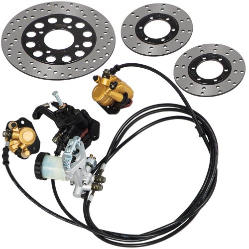 VEVOR Juego de cilindro maestro Go-Kart Cable hidráulico Longitud 860 mm 150 cc Trailmaster Hammerhead Ideal para entusiastas de los karts de bricolaje