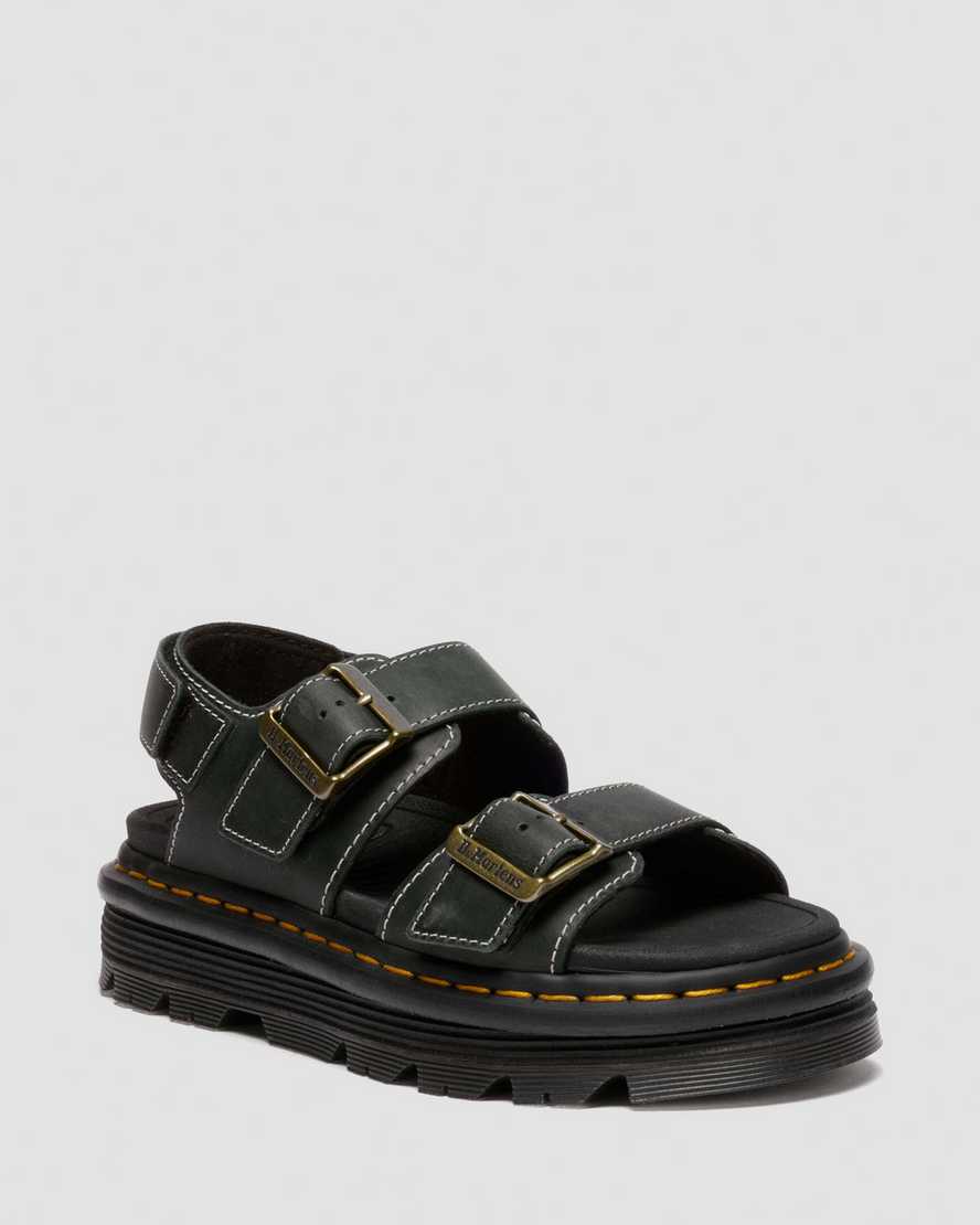 Dr. Martens Leder Vegane Sinclair Plattform Stiefel Schuhe in Schwarz, Größe: 37