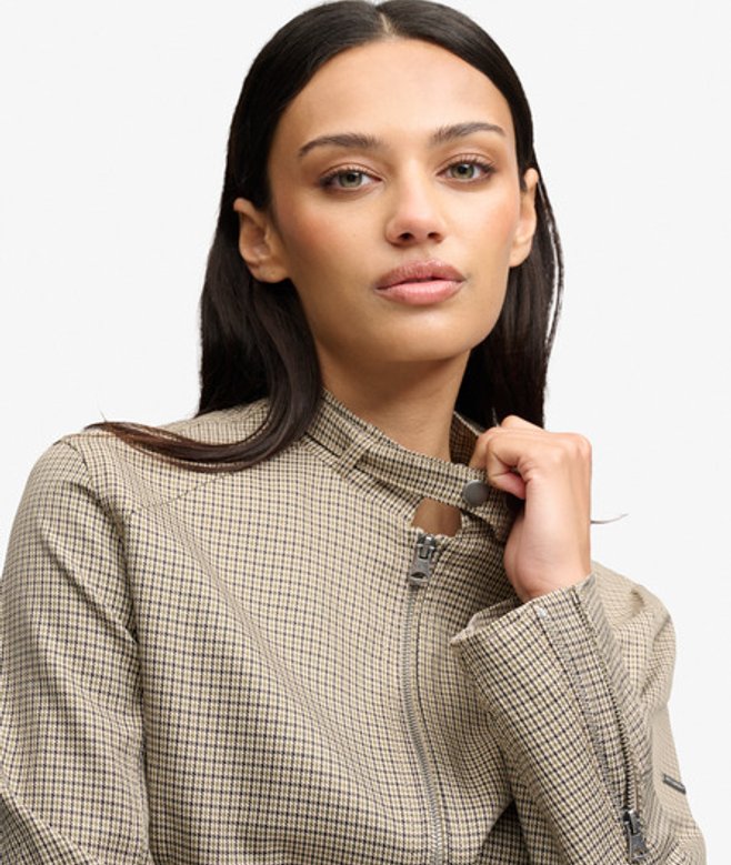 Superdry Damen Bomberjacke im College-stil mit Aufnähern Green - Größe: 46