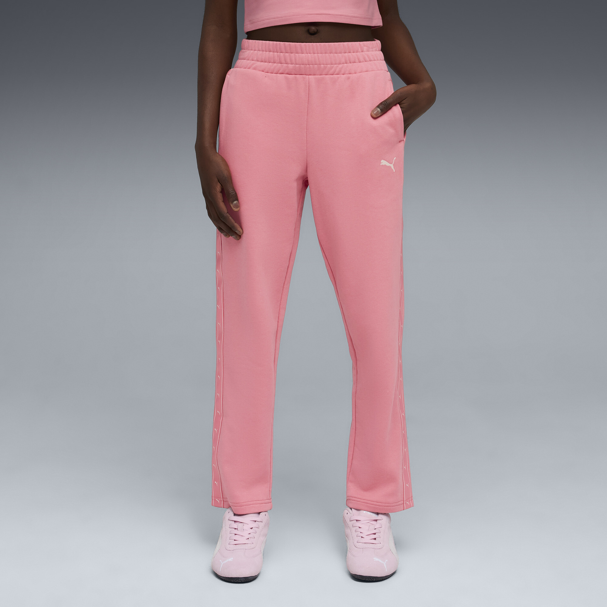 PUMA Essentials Tape High-Waist Relaxed Jogginghose Teenager, Kleidung, Rosa, 9-10Y