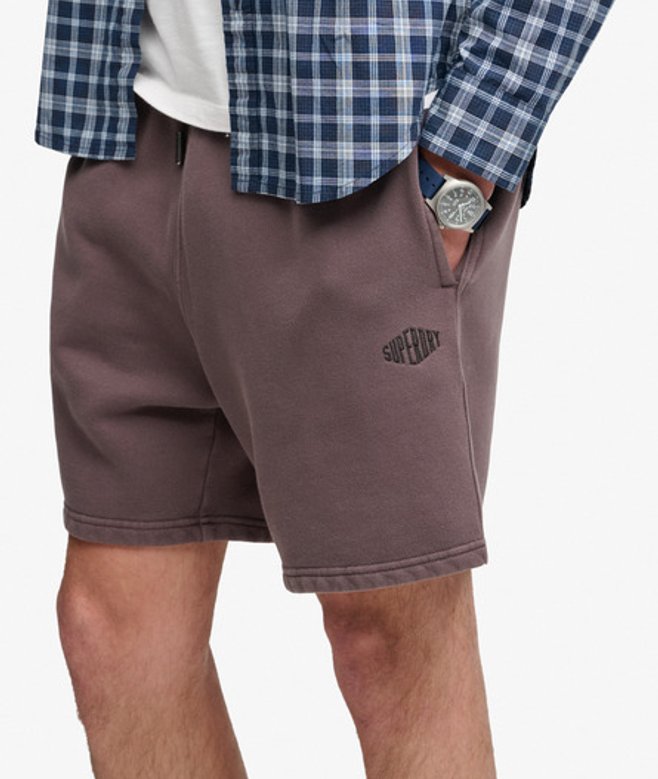 Superdry Herren Micro Logo Shorts Grey - Größe: XL
