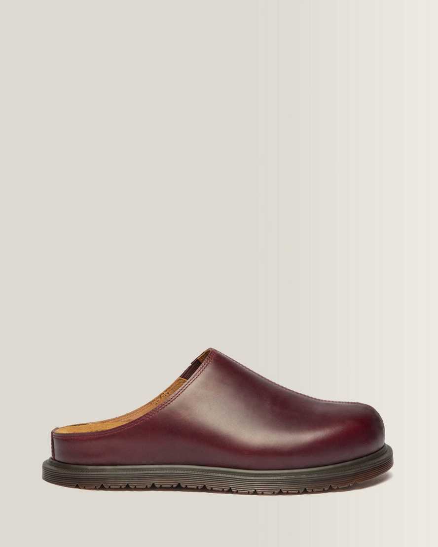 Dr. Martens San Leder Mules in Rot, Größe: 36