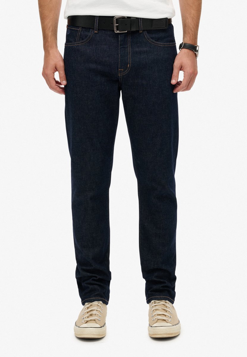 Superdry Herren Organic Cotton Vintage Slim Straight Jeans Dark Blue - Größe: 34/32