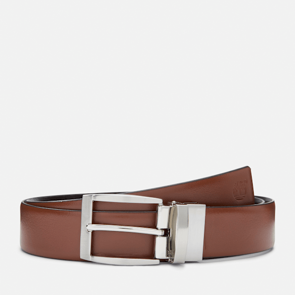 Timberland - Cintura Double-Face in Pelle Orrington da Uomo in marrone, Uomo, marrone, Taglia: L