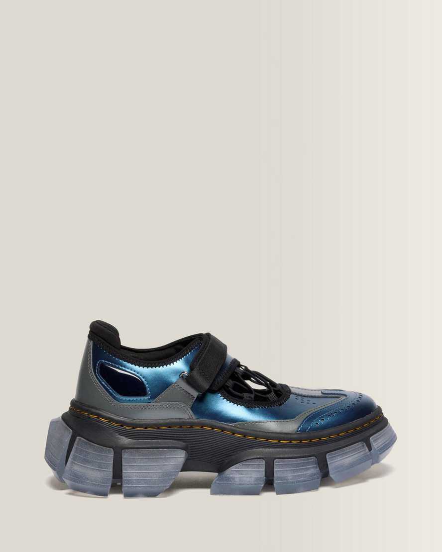 Dr. Martens Leder Dmxl V2 Mary Jane Schuhe in Blau, Größe: 38