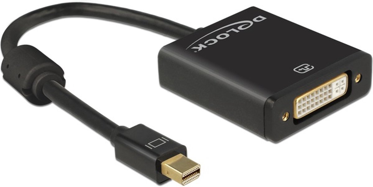 Delock Delock DisplayPort 1.2 Stecker DVI 24+5 Buchse 4K schwarz mini