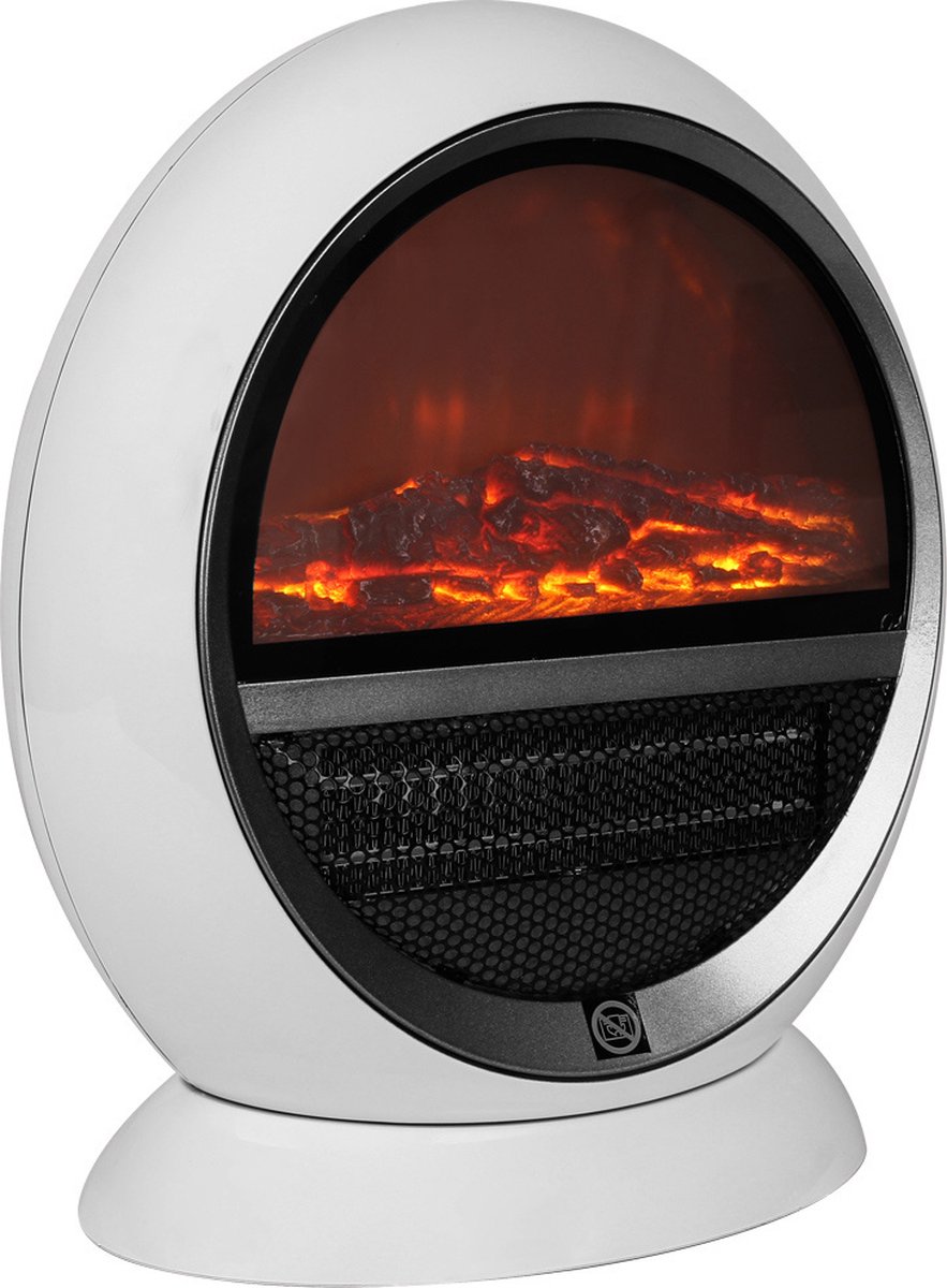 Kominek elektryczny z grzałką Biały 1500W